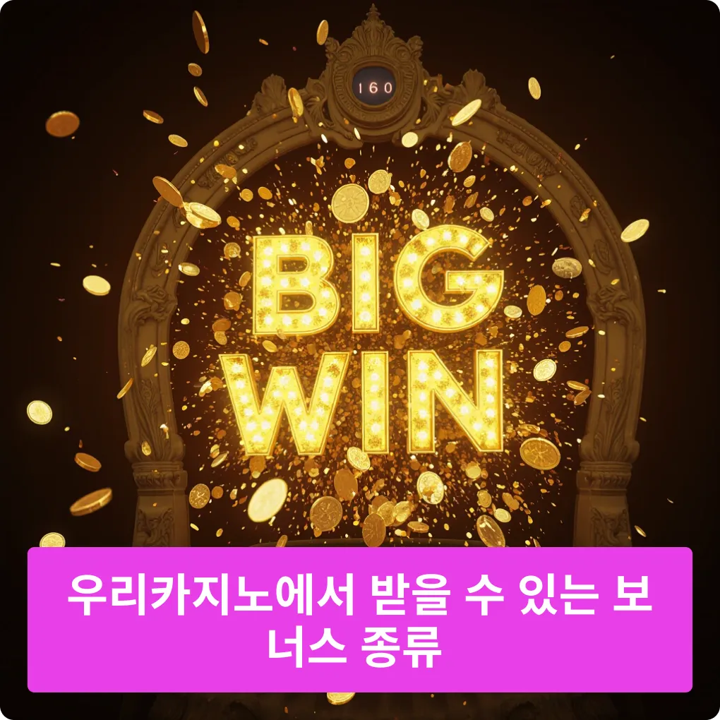 우리카지노에서 받을 수 있는 보너스 종류