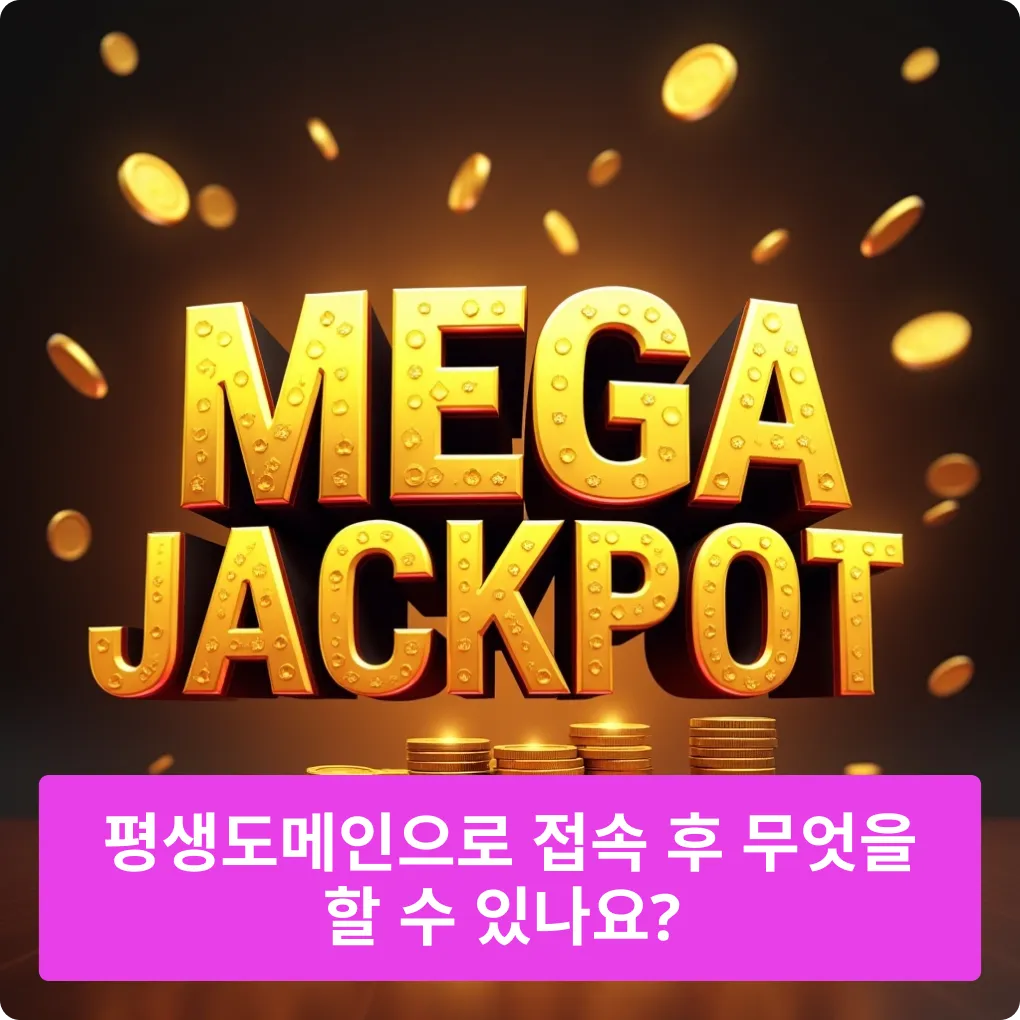 평생도메인으로 접속 후 무엇을 할 수 있나요?